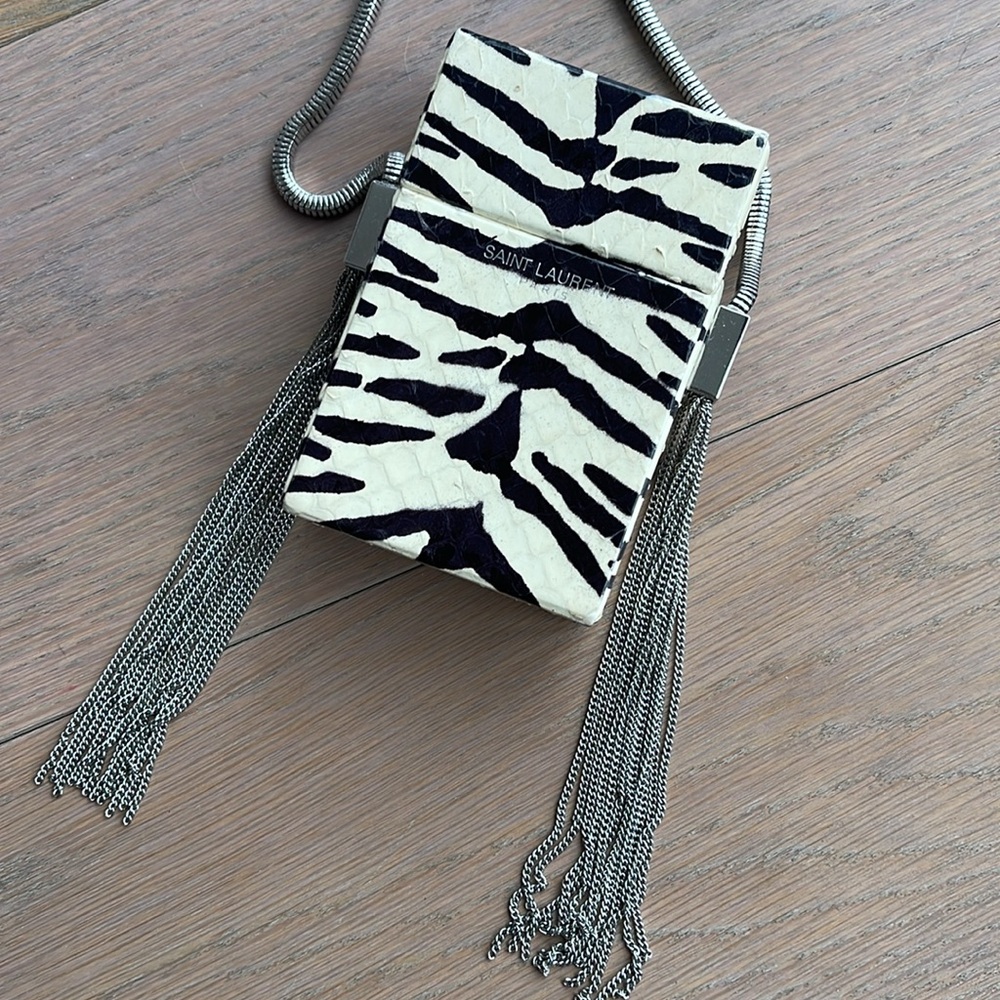 YSL cigarette box chain crossbody bag - Picture 4 of 12